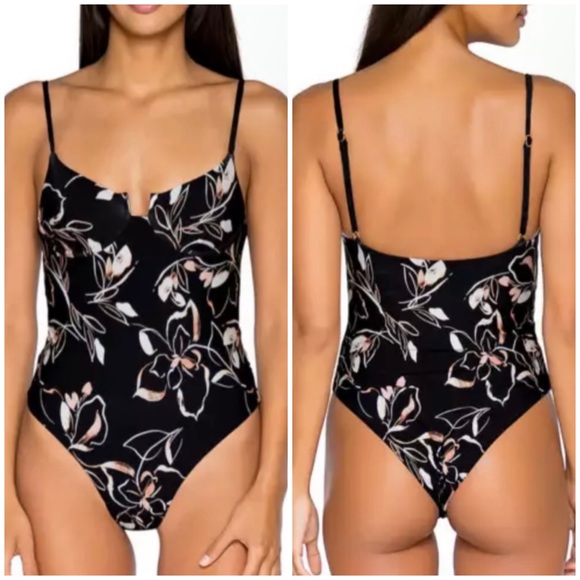 B. Swim jetty one piece floral one piece swimsuit NWT Med - Picture 1 of 9